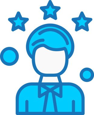 Deneyim Vektörü Doldurulmuş Mavi Simge