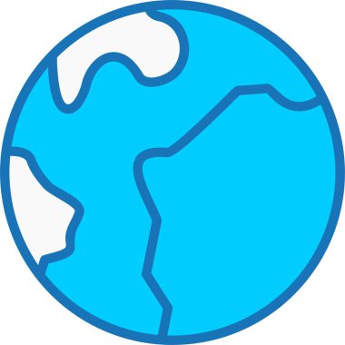 Dünya Dolu Mavi Simge