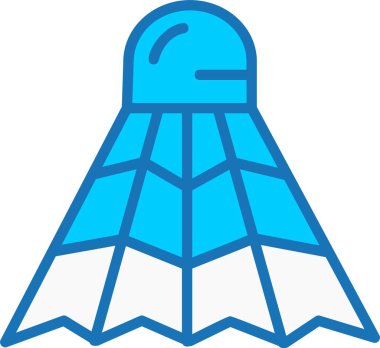 Badminton Mavi Simgeyle Dolu