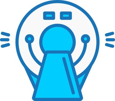 CT Taraması Doldurulmuş Mavi Simge