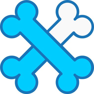 Kemik Doldurulmuş Mavi Simge