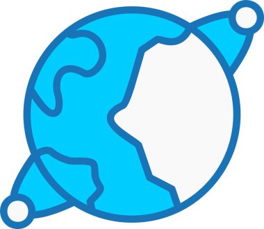 Mavi Simge Dolu Gezegen