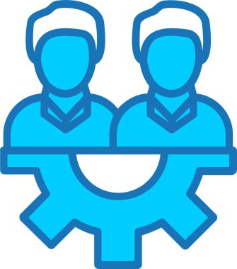 Mavi Simge Doldurulmuş Grup