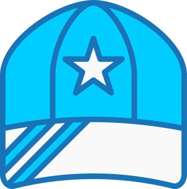 Cap Doldurulmuş Mavi Simge