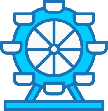 Dönme dolap Mavi Simge Dolu