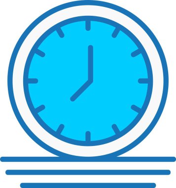 Saat Dolu Mavi Simge