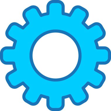 Çarklı Mavi Simge Dolu