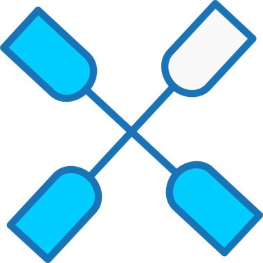 Kürek Doldurulmuş Mavi Simge