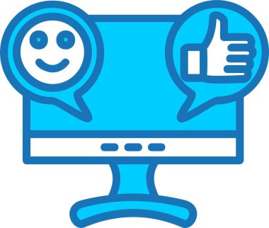 Tepki Doldurulmuş Mavi Simge