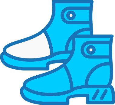 Mavi Simge Doldurulmuş Çizmeler