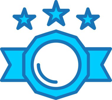 Üst Derece Doldurulmuş Mavi Simge