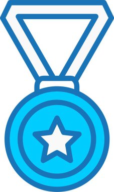 Madalya Doldurulmuş Mavi Simge