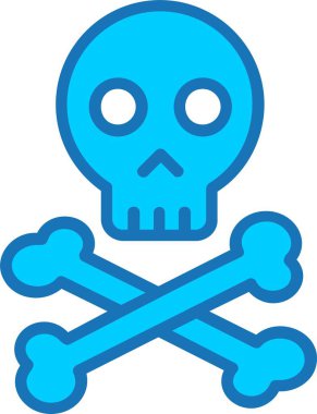 Kafatası Doldurulmuş Mavi Simge