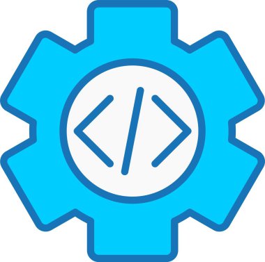 Dişliler Dolu Mavi Simge