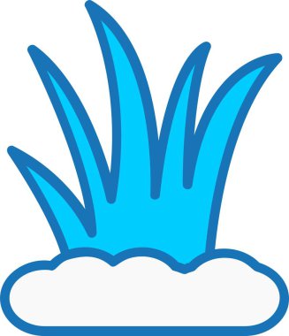 Çimen Doldurulmuş Mavi Simge