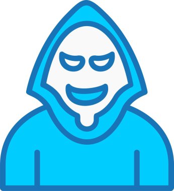 Kötülük Doldurulmuş Mavi Simge