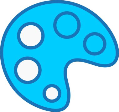 Mavi Simge Doldurulmuş Renk Paleti