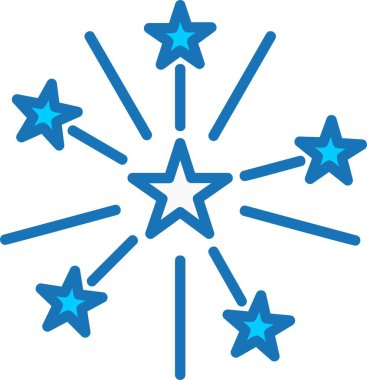 Mavi Simge Doldurulmuş Havai fişekler