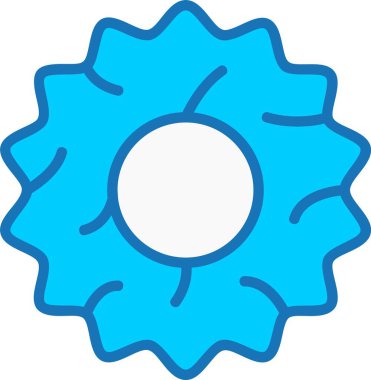 Parşömen Doldurulmuş Mavi Simge