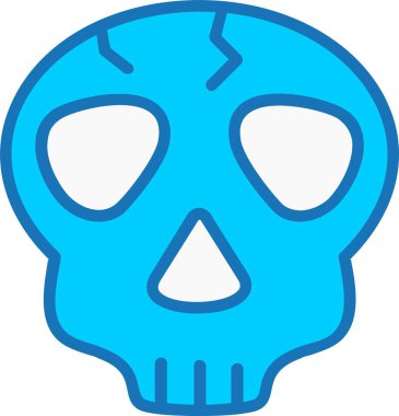 Kafatası Doldurulmuş Mavi Simge