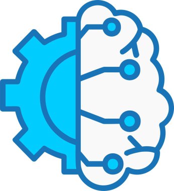 Mavi Simge Doldurulmuş Beyinler