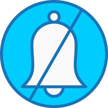 Mavi Simge Doldurulmuş Zil Yok