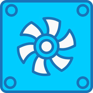 Fan Doldurulmuş Mavi Simge