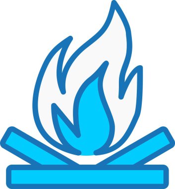 Mavi Simge Dolu Şenlik Ateşi