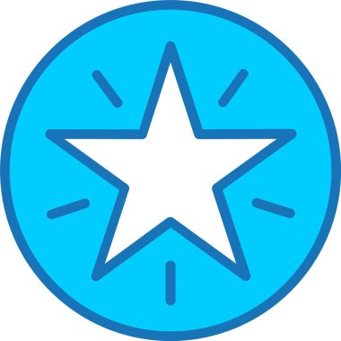 Yıldız Doldurulmuş Mavi Simge