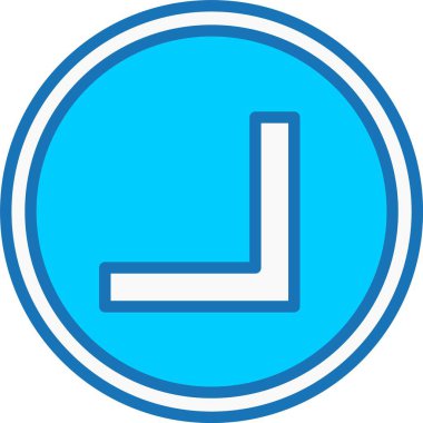 Çapraz Ok Doldurulmuş Mavi Simge