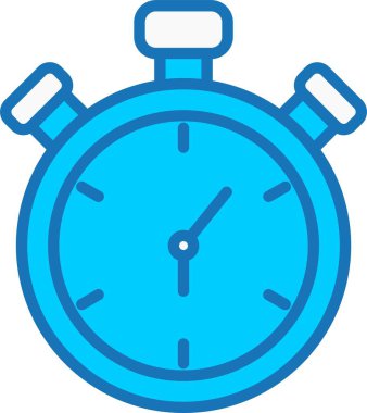 Kronometre Dolu Mavi Simge