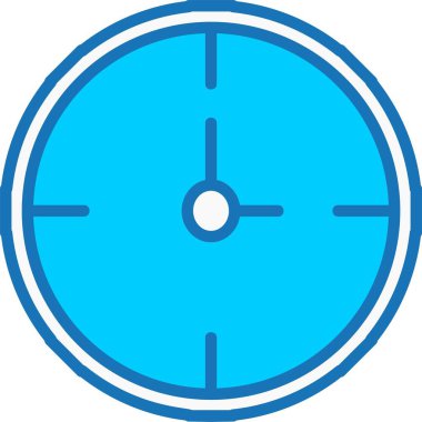 Mavi Simge Dolu Duvar Saati