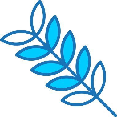 Yaprak Doldurulmuş Mavi Simge