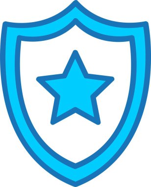 Rozet Doldurulmuş Mavi Simge