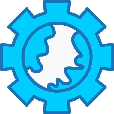 Süreci Doldurulmuş Mavi Simge