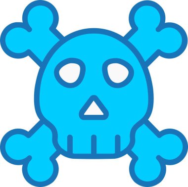 Kafatası Doldurulmuş Mavi Simge