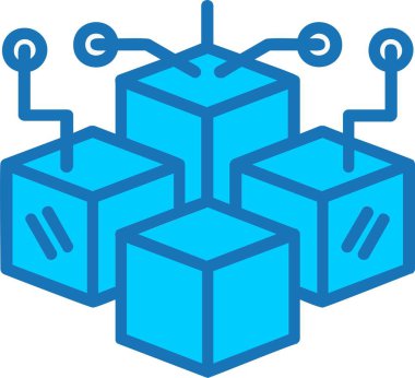 Veritabanı Dolu Mavi Simge