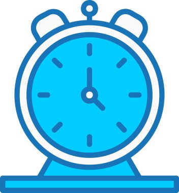 Alarm Saati Mavi Simgeyle Dolu