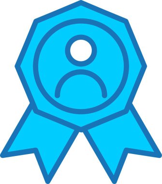 Rozet Doldurulmuş Mavi Simge