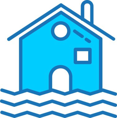 Mavi Simge Doldurulmuş Sel