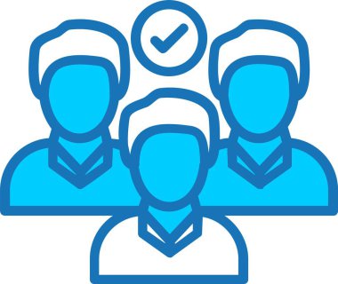 Mavi Simge Doldurulmuş Grup