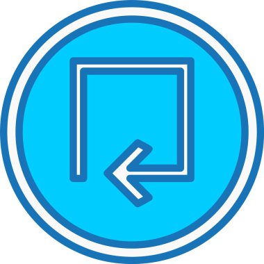 Arka Ok Mavi Simge Dolduruldu