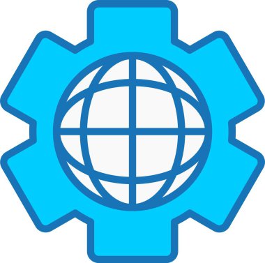 Küre Dolu Mavi Simge