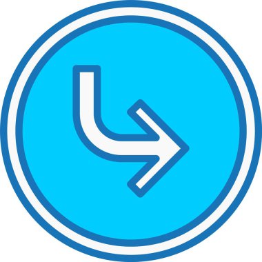 Mavi Simge Dolu Sağa Dön