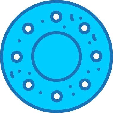 Kaak Mavi Simgeyle Dolu