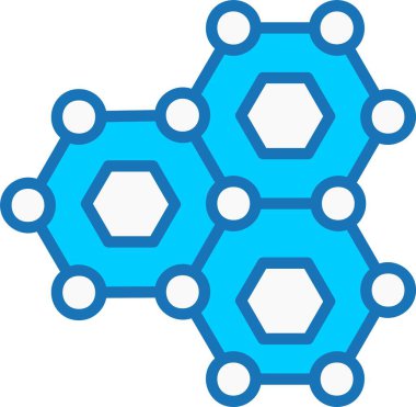 Mavi Simge Doldurulmuş Molekül