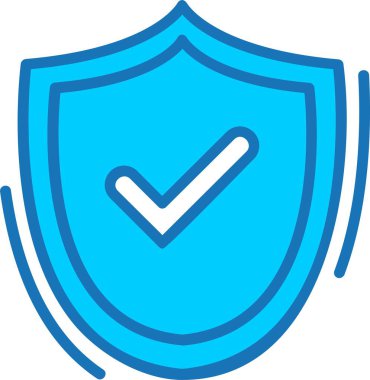 Mavi Simge Doldurulmuş Kalkan