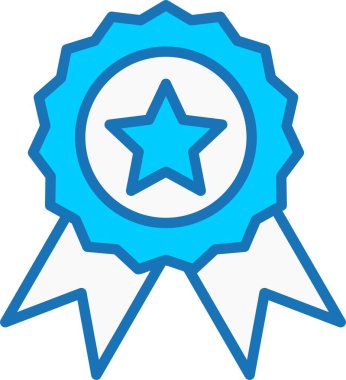 Mavi Simge Doldurulmuş Kalite Rozet