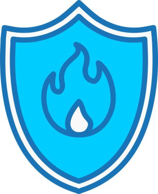 Mavi Simge Dolu Ateş Koruması