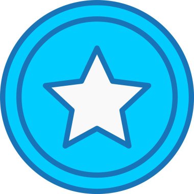 Yıldız Doldurulmuş Mavi Simge